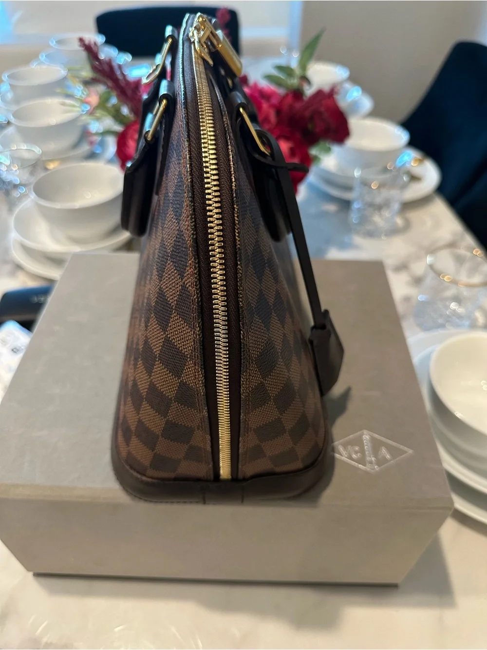 Louis Vuitton Alma PM Checkered Top-Handle Women’s Bag